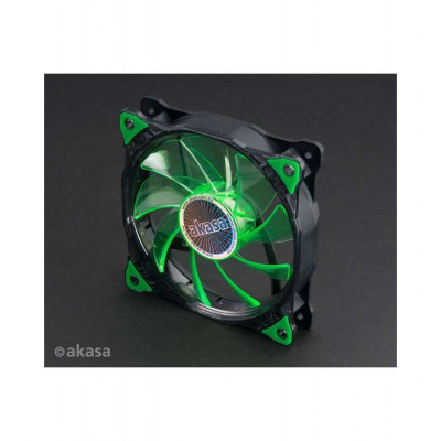 přídavný ventilátor Akasa Vegas LED 12 cm zelená (AK-FN091-GN)