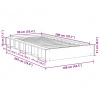 VidaXL Rám postele bez matraca 90x200 cm Dub z masívneho dreva - Hnedá - 244650-258729