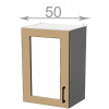 Casarredo Horná vitrína š.50, v.72, Horizon W5072G, grafit/dub clubhouse