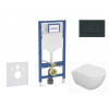 GEBERIT - Duofix Set předstěnové instalace, klozetu Oudee a sedátka softclose, tlačítko Sigma30, černá lesk/černá mat SANI11CA5109B