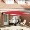 Stahovací markýza Červená 400 × 300 cm 100% polyester a hliník 3330695