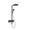 Hansgrohe Raindance Alive S - Sprchový set s termostatom, priemer 30 cm, 3 prúdy, kefovaný čierny chróm 24595340