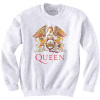 RockOff Unisex mikina QUEEN - Classic Crest - biela Veľkosť: L