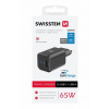 SWISSTEN SÍŤOVÝ ADAPTÉR GaN 2x USB-C 65W PD + 1x USB-A 18W QC ČERNÝ 22071410