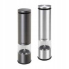 SADA 2x ELEKTRICKÝ MLÝNČEK na soľ a korenie, nerezová oceľ