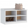 vidaXL Lavica do predsiene SANDNES biela 87x40x50 cm borovicový masív 4010459
