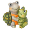 Postavička korytnačka so žabou 17 cm keramika