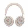 Bezdrôtové slúchadlá Guess PU 4G Triangle Logo ENC ružové