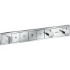 HANSGROHE RainSelect modul termostatu s podomietkovou inštaláciou, pre 4 spotrebiče (vrchná sada), chróm, 15357000