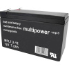 multipower MPL7,2-12 146649 olovený akumulátor 12 V 7.2 Ah olovený so skleneným rúnom (š x v x h) 65 x 102 x 151 mm plochý konektor 6,35 mm bezúdržbová,; 146649