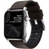 Nomad Active Pro hydrofóbny kožený remienok pre Apple Watch Ultra 49mm / 46mm / 45mm / 44mm / 42mm - hnedo-strieborný NM1A4mSNW0 - možnosť vrátiť tovar ZADARMO do 30tich dní