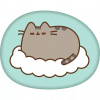 Zamatový vankúš s mačkou Pusheen na obláčiku