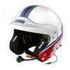 Jet otevřená závodní helma Sparco Air Pro RJ-5i Martini Racing (Design pruhy) (Rally přilba otevřená na závody Sparco Air Pro RJ-5i Martini Racing s FIA homologací)