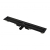 AlcaPlast APZ101BLACK-550 - Podlahový žľab s okrajom pre perforovaný rošt, čierna-mat
