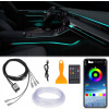 INTERIÉROVÉ OSVETLENIE AUTA LED RGB OPTICKÉ VLÁKNO AMBIENTNÉ SVETLO 5-8M APLIKÁCIA