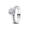 Rozdeliteľný prsteň PANDORA Žiarivý štvorlístok pre šťastie 56 194507C01-56