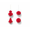 Tchibo - Ozdoby na vianočný stromček - farba: červená