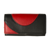 Impex Ochrana RFID - Veľká dámska peňaženka s 5 priehradkami na karty, 4 priehradky na bankovky - hovädzia koža nappa čierna/červená Veľkosť: UNI