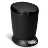 Pedálový odpadkový kôš Simplehuman – 6 l, čierny plast