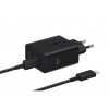 EP-T5020XBE Samsung Dual USB-C 50W cestovná nabíjačka + USB-C Datový Kabel Black