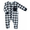Dojčensky overal - PAJACKEK NICOL 68 biela, čierna (PAJACYK Baby Bunny Nicol)
