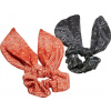 Urban Classics Šatky Bandana Print Scrunchies With XXL Bow 2-Pack Farba: Orange/Black, Veľkosť: Uni