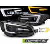 Tuning-tec LED predné svetlomety DRL BLACK pasujú na SUBARU WRX 14-22