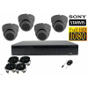 Monitorrs Security Dome Monitor AHD kamerový set 4 kanálový 2,1 M.Pix.