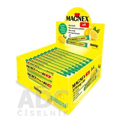 Vitabalans MAGNEX 375 mg + B6 effervescent DISPLEJ tbl eff Lemon 18x20 ks, 1x1 set, 6410530062258
