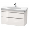 Duravit DuraStyle Umývadlová skrinka 61x93x45 cm, 2 zásuvky, lesklá biela DS648202222