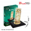 Cubicfun Puzzle 3d z peny Torre Di Pisa Con Luci A Led cm. 20.4x24.8x28.8 - 15 dielikov /