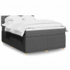 Box spring postel s matrací tmavě šedá 160x200 cm textil Šedá 3289808