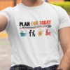 Tričko s potlačou Dnešný plán LEKÁRA Pánsky Biela 134 cm/8 rokov
