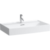 LAUFEN Kartell závesné umývadlo s otvorom, s prepadom, 800 x 460 mm, matná biela, H8103367571041