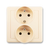 Zásuvka dvojnásobná polozapustené, krémová, ABB Swing 5512G-C02249 C1