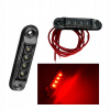 Obrysové svetlo slim LED obrysová červená dymová graphite dark 12/24V