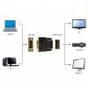 GEMBIRD redukce HDMI-DVI-D F/M,zlacené kontakty, černá A-HDMI-DVI-2 Gembird