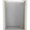Mexen Mist-H L sprchové dvere sklopné pravé 155 cm, transparentné, zlaté kartáčované - 8A5L-155-001-55-00-P