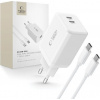 Tech-Protect Nabíječka TECH-PROTECT NC45W-GAN 2PORTOVÁ SÍŤOVÁ NABÍJEČKA PD45W + KABEL TYPE-C BÍLÁ