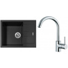 Set Sinks G185N6 (dřez Amanda 650 NANO Nanoblack N6 + baterie Mix 35 Chrom - lesklý)
