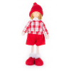 Dekorácia MagicHome Vianoce, Chlapček v károvanej košeli, 32 cm