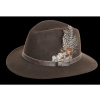 Poľovnícky klobúk TETRAO - s hnedým remienkom a pierkom hnedý 56 Veľkosť: 61, Hide weapon: Nie, For professionals: Nie