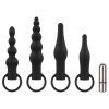 Easytoys Anal Plug Set With Bullet Vibrator Black