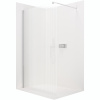 CERANO Sprchová zástena Walk-in Onyx Ľ/P guľatá chróm, ryhované sklo 110x200