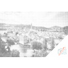 Vymalujsisam.sk Bodkovanie - Český Krumlov v odtienoch šedej Farba: Zlatá, Veľkosť: 40x60cm, Rám: Na kartónovej doske
