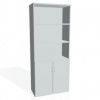 Policová skriňa Strong, 80x192x40 cm, sivá/sivá