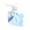 Doudou Darčeková sada modrá - zajačik s muchláčikom 10 cm