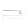 Teleso pre pizza pec 1300W, 230V, 670x170mm