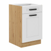 Tempo Kondela Spodná skrinka, biela/dub artisan, LULA 50 D 1F 1S BB