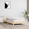 vidaXL Posteľný rám s čelom bez matraca krémový 80x200 cm látka